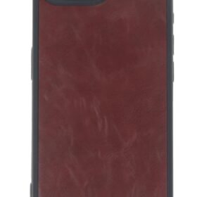 iPhone 16E Kılıf Aras Deri Kapak - Bordo-(5796)