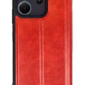 Xiaomi Redmi Note 14 4G Kılıf Flip Cover - Kırmızı-(5796)
