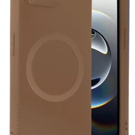 iPhone 16E Kılıf Maya Karbon Kapak - Kahverengi-(5796)