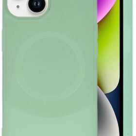 iPhone 14 Kılıf Maya Karbon Kapak - Su Yeşili-(5796)