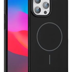 iPhone 14 Pro Max Broş Magsafe Kapak - Siyah-(5796)