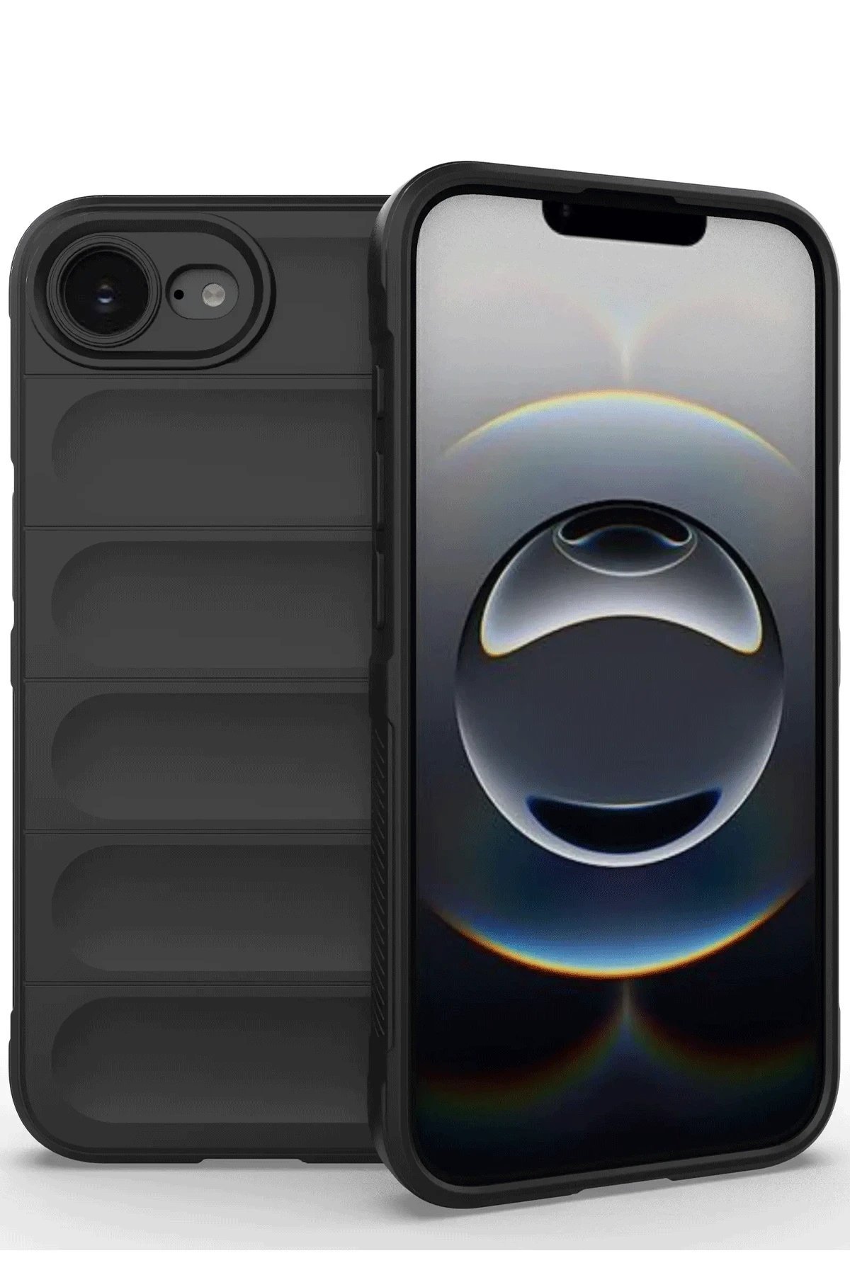 iPhone 16E Kılıf Optimum Silikon - Siyah-(5796)