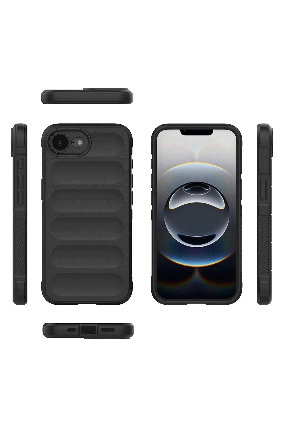 iPhone 16E Kılıf Optimum Silikon - Siyah-(5796) - Görsel 2