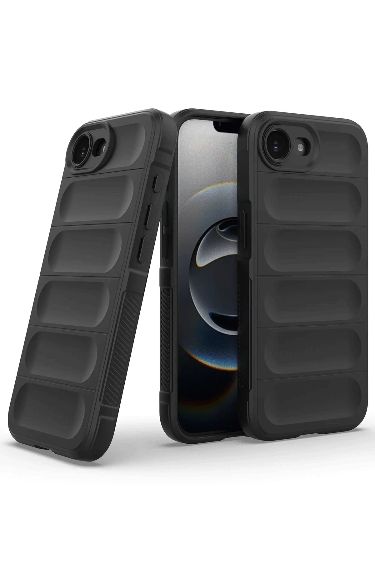 iPhone 16E Kılıf Optimum Silikon - Siyah-(5796) - Görsel 3