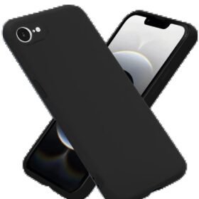 iPhone 16E Kılıf Nano içi Kadife Silikon - Siyah-(5796)