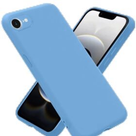 iPhone 16E Kılıf Nano içi Kadife Silikon - Mavi-(5796)