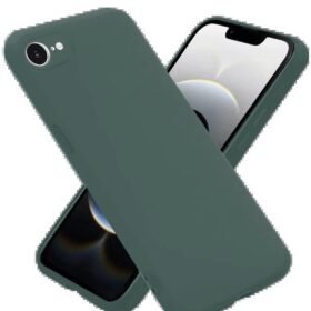 iPhone 16E Kılıf Nano içi Kadife Silikon - Koyu Yeşil-(5796)