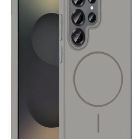 Samsung Galaxy S25 Ultra Broş Magsafe Kapak - Titan Gri-(5796)