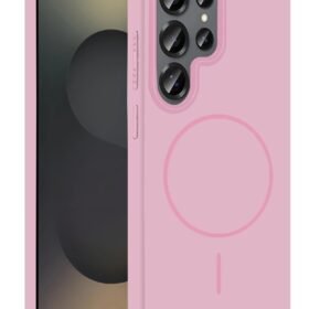 Samsung Galaxy S25 Ultra Broş Magsafe Kapak - Pembe-(5796)