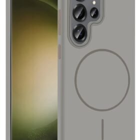 Samsung Galaxy S24 Ultra Broş Magsafe Kapak - Titan Gri-(5796)