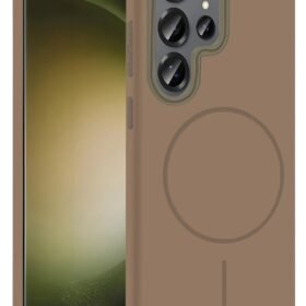 Samsung Galaxy S23 Ultra Broş Magsafe Kapak - Çöl Titanyum-(5796)