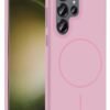 Samsung Galaxy S23 Ultra Broş Magsafe Kapak - Pembe-(5796)