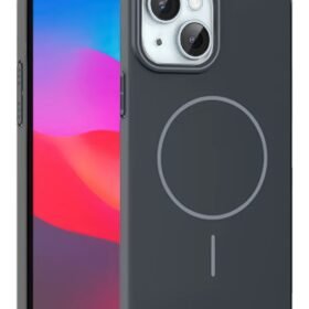 iPhone 15 Plus Broş Magsafe Kapak - Füme-(5796)