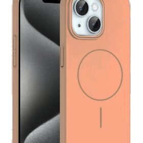 iPhone 15 Plus Broş Magsafe Kapak - Çöl Titanyum-(5796)