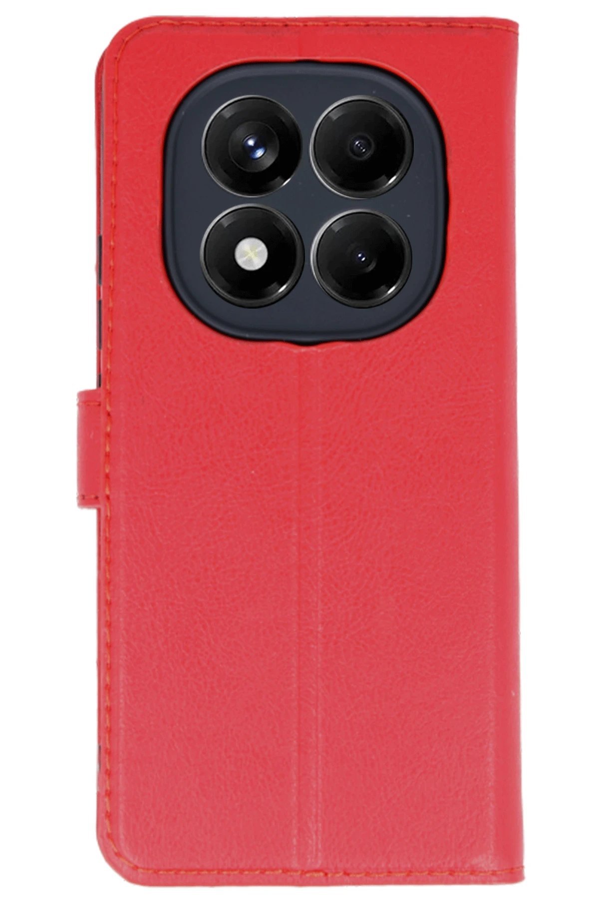 Xiaomi Redmi Note 14 4G Kılıf Trend S Plus Kapaklı Kılıf - Kırmızı-(5796)