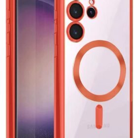 Samsung Galaxy S25 Ultra Kılıf Kross Magneticsafe Kapak - Kırmızı-(5796)