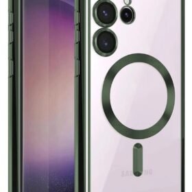 Samsung Galaxy S25 Ultra Kılıf Kross Magneticsafe Kapak - Koyu Yeşil-(5796)