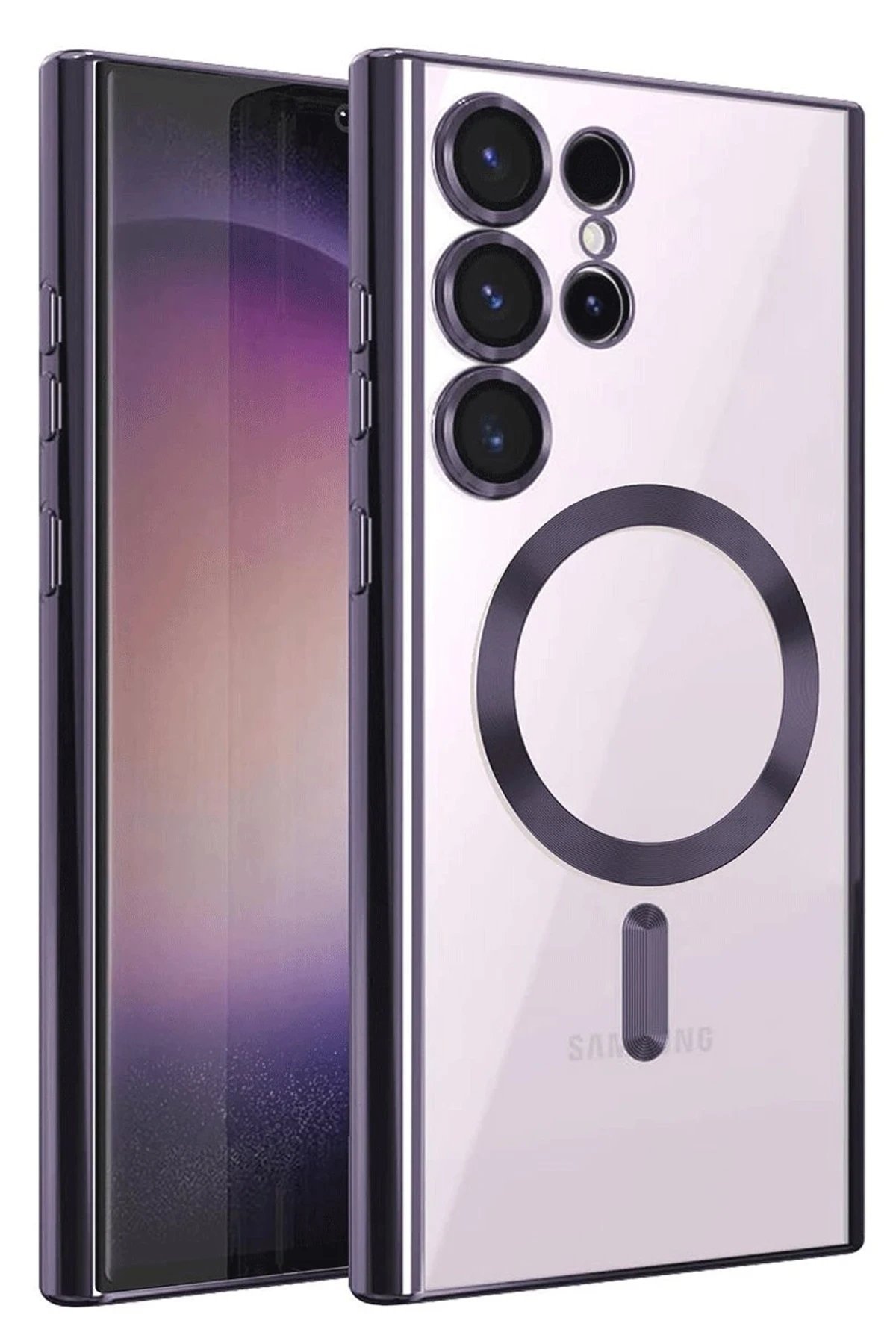 Samsung Galaxy S25 Ultra Kılıf Kross Magneticsafe Kapak - Mor-(5796)