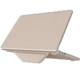 Macbook Pro 14 2021 Macbook Deri Kapak - Gold-(5796)