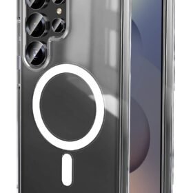 Samsung Galaxy S25 Ultra Kılıf Magneticsafe Şeffaf Silikon - Şeffaf-(5796)