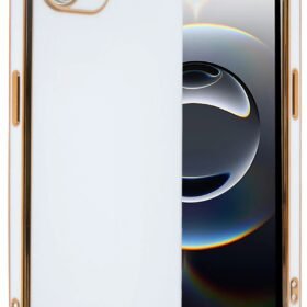 iPhone 16E Kılıf Volet Silikon - Beyaz-(5796)
