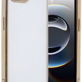 iPhone 16E Kılıf Lensli Silikon - Gold-(5796)