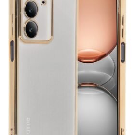 Realme C75 4G Kılıf Lensli Silikon - Gold-(5796)