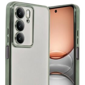 Realme C75 4G Kılıf Lensli Silikon - Yeşil-(5796)