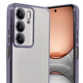 Realme C75 4G Kılıf Lensli Silikon - Mor-(5796)