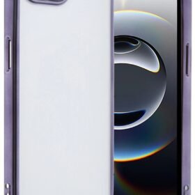 iPhone 16E Kılıf Lensli Silikon - Mor-(5796)