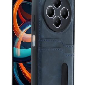 Xiaomi Redmi 14C Kılıf Sara Kartvizitli Deri Kılıf - Lacivert-(5796)