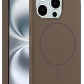 iPhone 15 Pro Max Kılıf Jully Magsafe Kapak - Kahverengi-(5796)