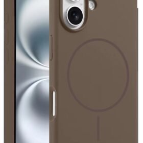 iPhone 16 Plus Kılıf Jully Magsafe Kapak - Kahverengi-(5796)