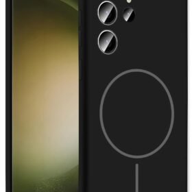 Samsung Galaxy S23 Ultra Kılıf Jully Magsafe Kapak - Siyah-(5796)