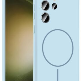 Samsung Galaxy S24 Ultra Kılıf Jully Magsafe Kapak - Mavi-(5796)