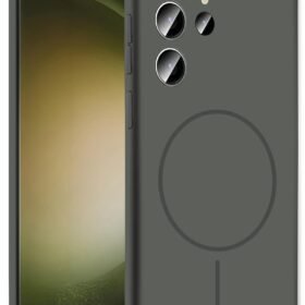 Samsung Galaxy S24 Ultra Kılıf Jully Magsafe Kapak - Titan Gri-(5796)