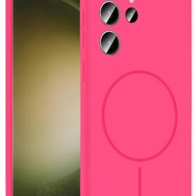 Samsung Galaxy S24 Ultra Kılıf Jully Magsafe Kapak - Fuşya-(5796)