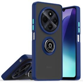 Realme C75 4G Kılıf Montreal Yüzüklü Silikon Kapak - Lacivert-(5796)