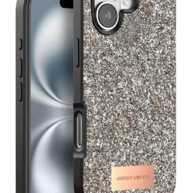 iPhone 16 Plus Bright Simli Kapak - Gold-(5796)