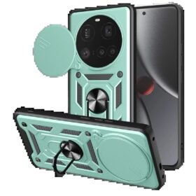 Xiaomi Mi 15 Ultra Kılıf Pars Lens Yüzüklü Silikon - Yeşil-(5796)