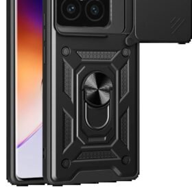 Xiaomi Mi 14T Pro Kılıf Pars Lens Yüzüklü Silikon - Siyah-(5796)