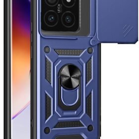 Xiaomi Mi 14T Pro Kılıf Pars Lens Yüzüklü Silikon - Lacivert-(5796)