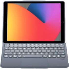 T5506D iPad 10.2 (9.Nesil) Kılıf Palermo Ledli Klavyeli Standlı Tablet Kılıfı - Siyah-(5796)