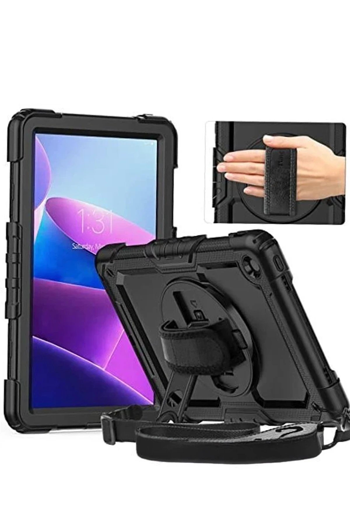 Huawei MatePad SE 11 Kılıf Amazing Tablet Kapak - Siyah-(5796)