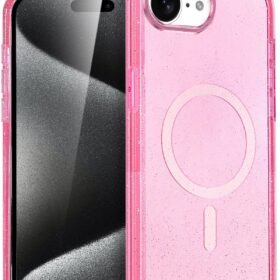 Apple iPhone 16E Star Magsafe Kapak - Pembe-(5796)