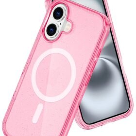 Apple iPhone 16 Star Magsafe Kapak - Pembe-(5796)