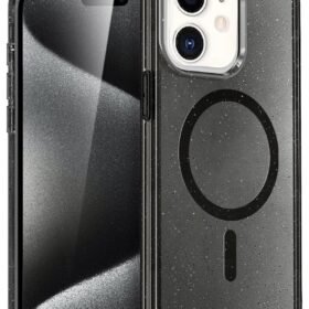 Apple iPhone 12 Star Magsafe Kapak - Siyah-(5796)