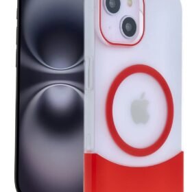 Apple iPhone 15 Velar Magsafe Kapak - Kırmızı-(5796)