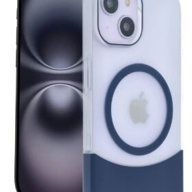 Apple iPhone 15 Velar Magsafe Kapak - Lacivert-(5796)