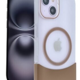 Apple iPhone 15 Velar Magsafe Kapak - Çöl Titanyum-(5796)